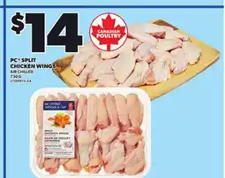 Loblaws PC SPLIT CHICKEN WINGS, 730 G offer