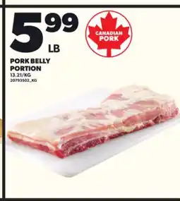 Loblaws PORK BELLY PORTION offer