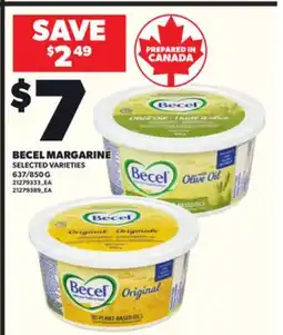 Loblaws BECEL MARGARINE, 637/850G offer