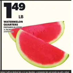 Loblaws WATERMELON QUARTERS offer