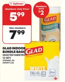 Loblaws GLAD INDOOR BUNDLE BAGS, 12-48'S offer