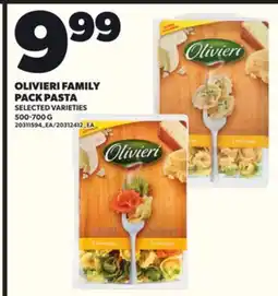 Loblaws OLIVIERI FAMILY PACK PASTA, 500-700 G offer
