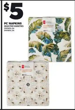 Loblaws PC NAPKINS offer