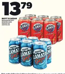 Loblaws MOTT'S CAESAR, 6X341ML CANS offer