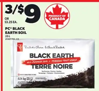 Loblaws PC BLACK EARTH SOIL, 25 L offer
