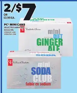 Loblaws PC MINI CANS, 6X222 ML offer