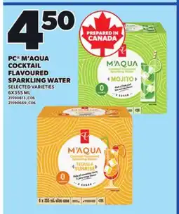 Loblaws PC M'AQUA COCKTAIL FLAVOURED SPARKLING WATER 6X355ML offer