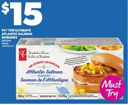 Loblaws PC THE ULTIMATE ATLANTIC SALMON BURGERS, 500 G offer