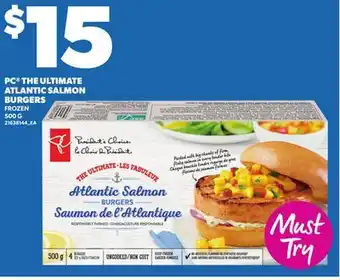 Loblaws PC THE ULTIMATE ATLANTIC SALMON BURGERS, 500 G offer