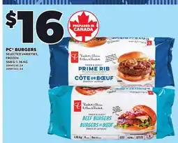 Loblaws PC BURGERS 568G-1.36KG offer