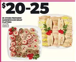 Loblaws IN-STORE PREPARED SANDWICH OR WRAP PLATTERS, 1.2-1.7 KG offer
