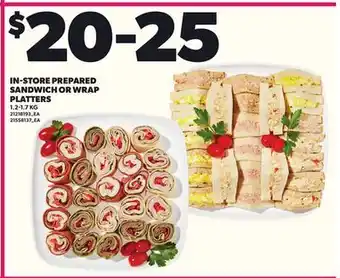 Loblaws IN-STORE PREPARED SANDWICH OR WRAP PLATTERS, 1.2-1.7 KG offer