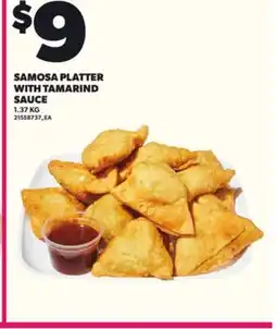 Loblaws SAMOSA PLATTER WITH TAMARIND SAUCE, 1.37KG offer