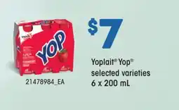 Loblaws YOPLAIT YOP , 6 X 200 ML offer