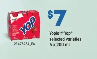 Loblaws YOPLAIT YOP , 6 X 200 ML offer