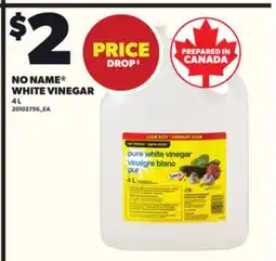 Loblaws NO NAME WHITE VINEGAR, 4L offer