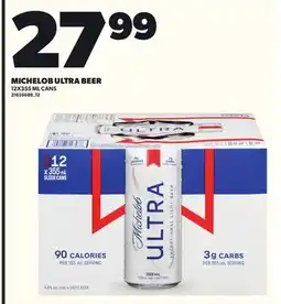 Loblaws MICHELOB ULTRA BEER, 12X355ML CANS offer
