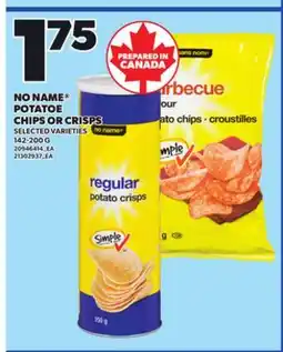 Loblaws NO NAME POTATOE CHIPS OR CRISPS, 142-200 G offer