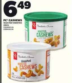 Loblaws PC CASHEWS, 200 G offer