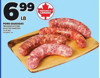 Loblaws PORK SAUSAGES offer