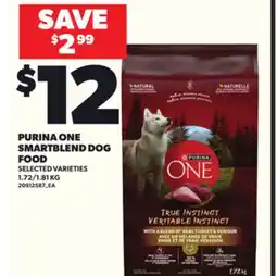 Loblaws PURINA ONE SMARTBLEND DOG FOOD, 1.72/1.81KG offer
