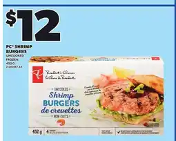 Loblaws PC SHRIMP BURGERS offer