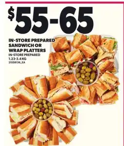 Loblaws IN-STORE PREPARED SANDWICH OR WRAP PLATTERS, 1.23-3.4KG offer