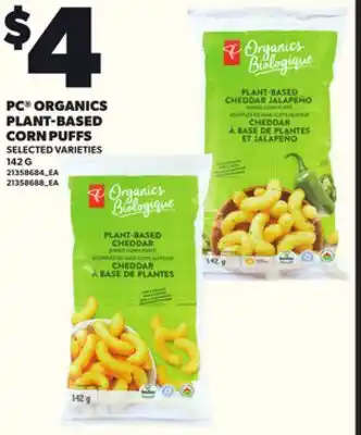 Loblaws PC ORGANICS PLANT-BASED CORN PUFFS, 142 G offer