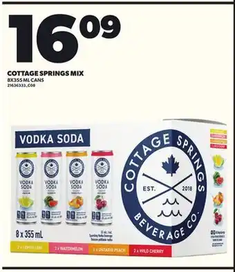 Loblaws COTTAGE SPRINGS MIX, 8X355 ML CANS offer