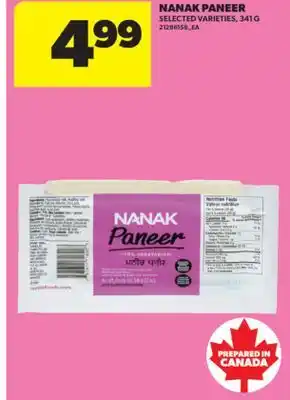 Real Canadian Superstore NANAK PANEER, 341 G offer