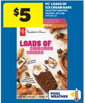 Real Canadian Superstore PC LOADS OF ICE CREAM BARS, 4X72 ML offer