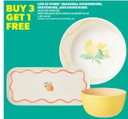 Real Canadian Superstore LIFE AT HOME SEASONAL DINNERWARE, SERVEWARE, AND DRINKWARE offer