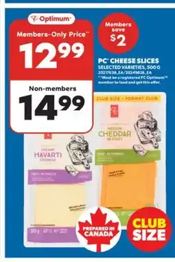 Real Canadian Superstore PC CHEESE SLICES offer