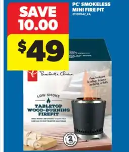 Real Canadian Superstore PC SMOKELESS MINI FIRE PIT offer