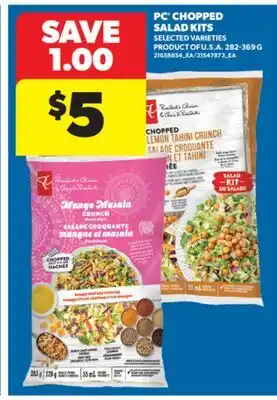 Real Canadian Superstore PC CHOPPED SALAD KITS, 282-369 G offer
