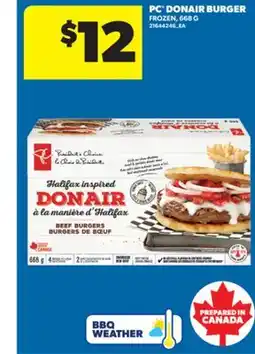 Real Canadian Superstore PC DONAIR BURGER, 668 G offer