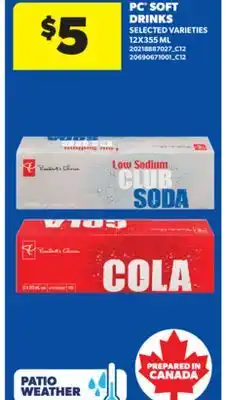 Real Canadian Superstore PC SOFT DRINKS, 12X355 ML offer