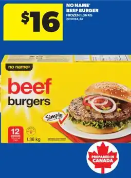 Real Canadian Superstore NO NAME BEEF BURGER, 1.36 KG offer