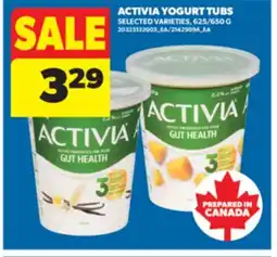 Real Canadian Superstore ACTIVIA YOGURT TUBS, 625/650 G offer