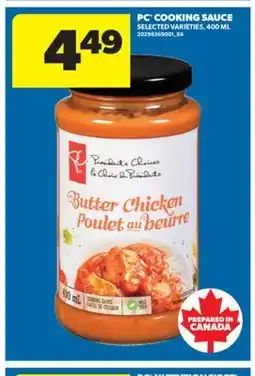 Real Canadian Superstore PC COOKING SAUCE, 400 ML offer