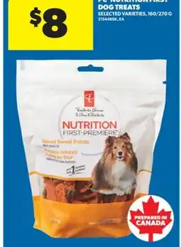 Real Canadian Superstore PC NUTRITION FIRST DOG TREATS, 160/270 G offer