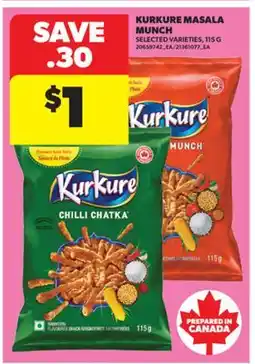 Real Canadian Superstore KURKURE MASALA MUNCH, 115 G offer