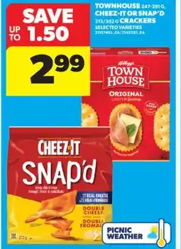 Real Canadian Superstore TOWNHOUSE, 247-391 G, CHEEZ-IT OR SNAP'D, 213/352 G CRACKERS offer