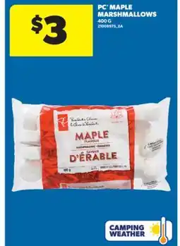 Real Canadian Superstore PC MAPLE MARSHMALLOWS, 400 G offer