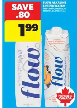Real Canadian Superstore FLOW ALKALINE SPRING WATER, 1 L offer