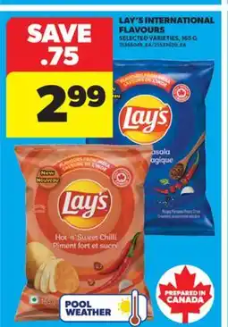 Real Canadian Superstore LAY'S INTERNATIONAL FLAVOURS, 165 G offer