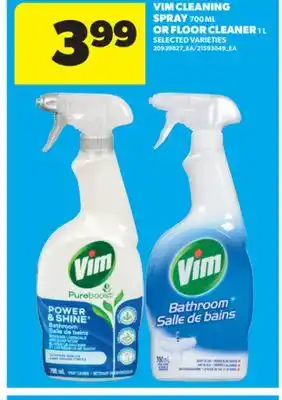 Real Canadian Superstore VIM CLEANING SPRAY, 700 ML OR FLOOR CLEANER, 1 L offer