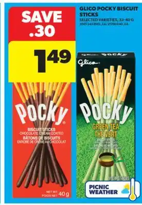 Real Canadian Superstore GLICO POCKY BISCUIT STICKS, 33-40 G offer
