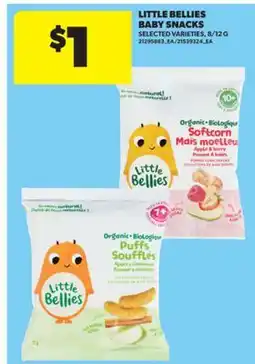 Real Canadian Superstore LITTLE BELLIES BABY SNACKS, 8/12 G offer