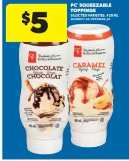 Real Canadian Superstore PC SQUEEZABLE TOPPINGS, 428 ML offer